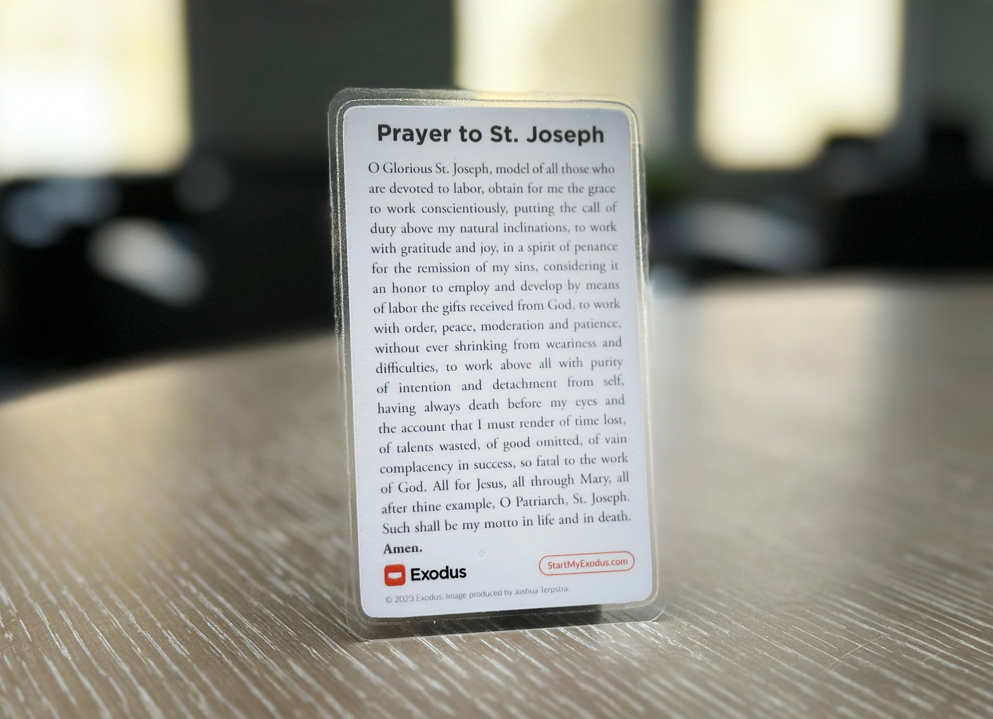 St. Joseph Prayer Card (laminated)