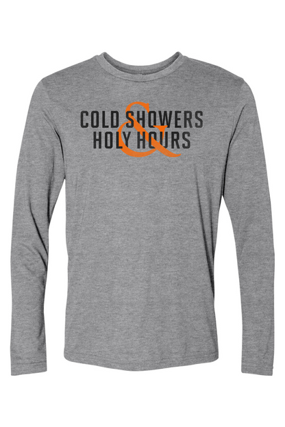 Cold Showers & Holy Hours Long Sleeve Tee